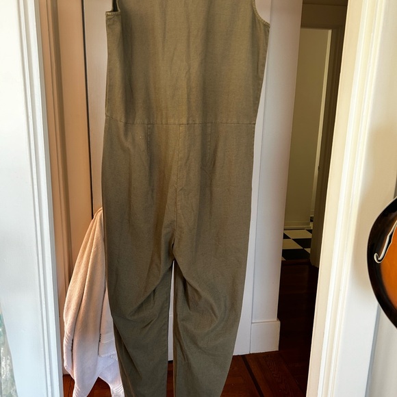 Eileen Fisher army/cargo/olive style pantsuit organic cotton xs - Picture 2 of 3